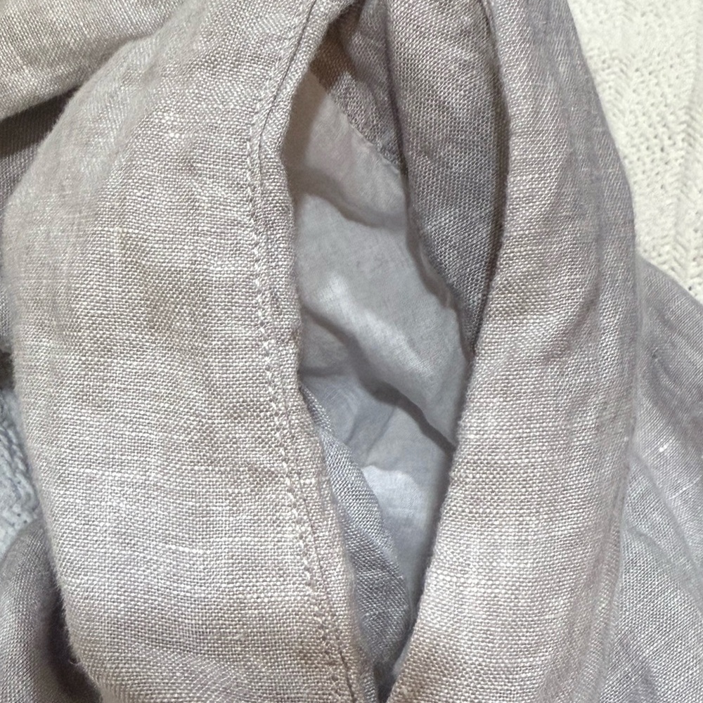 Tahari Light Gray 💯% Linen Dress with Pockets sz XL - Picture 4 of 6